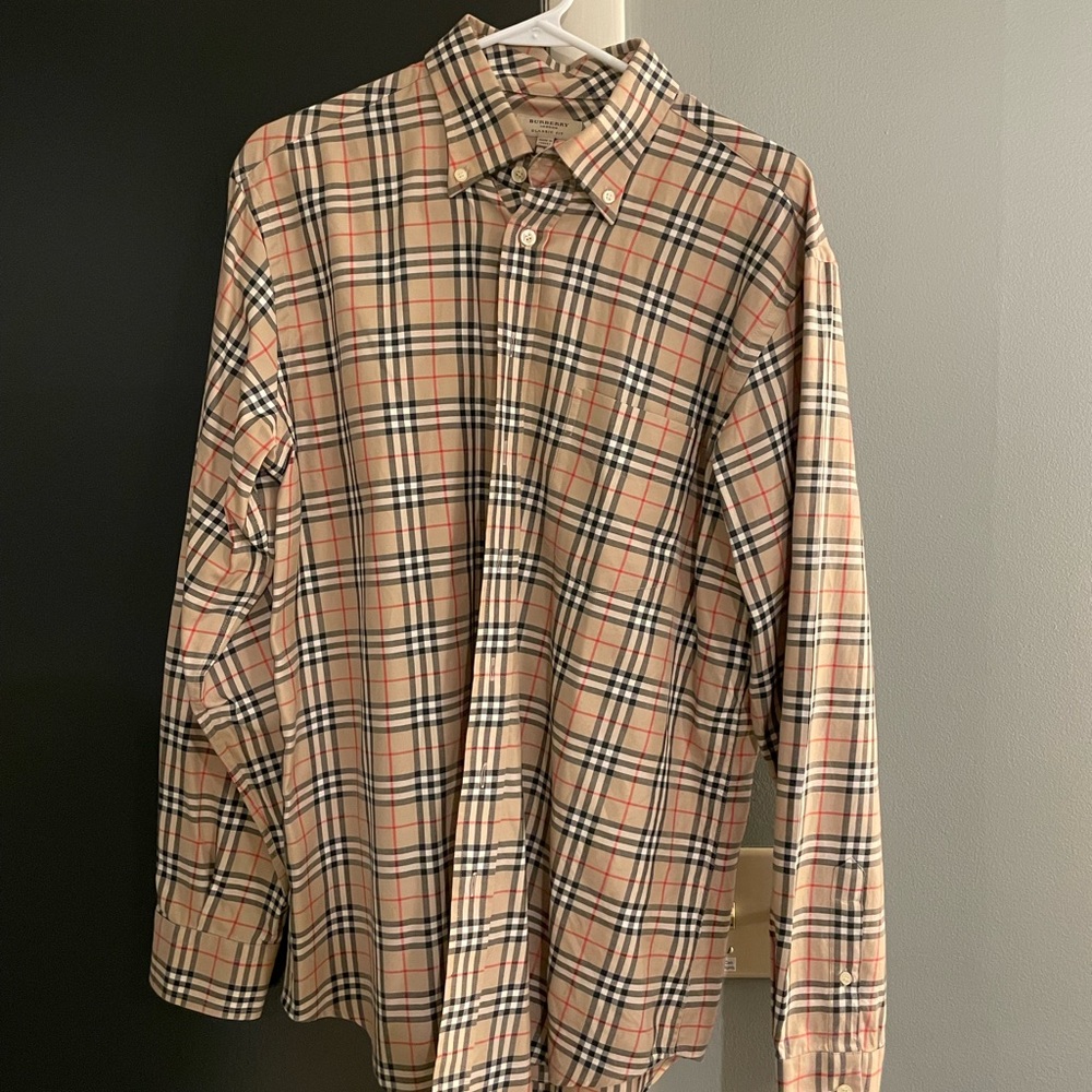 Burberry Shirt. Size L. Burberry Plaid.